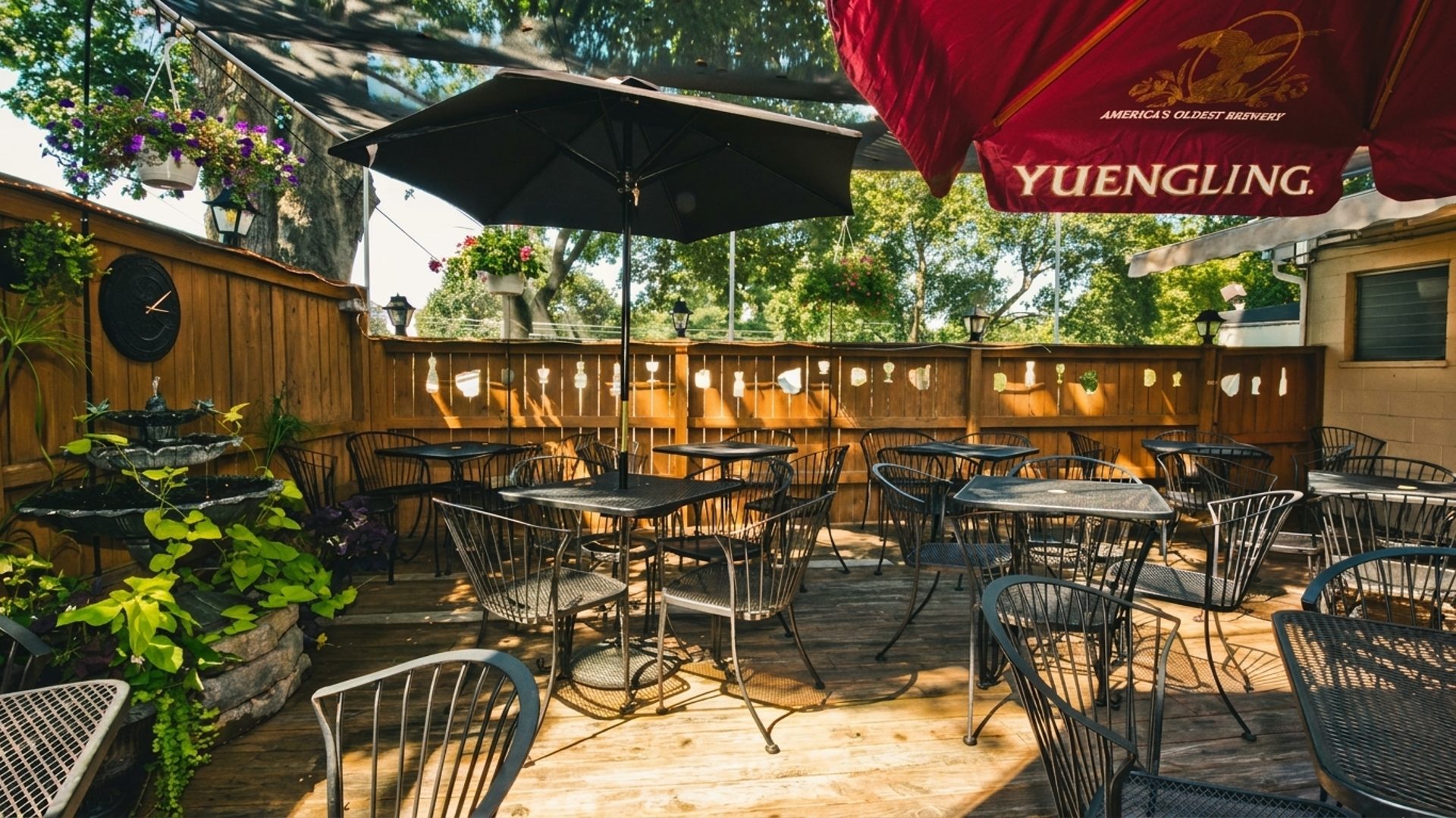 The patio for warm-weather events